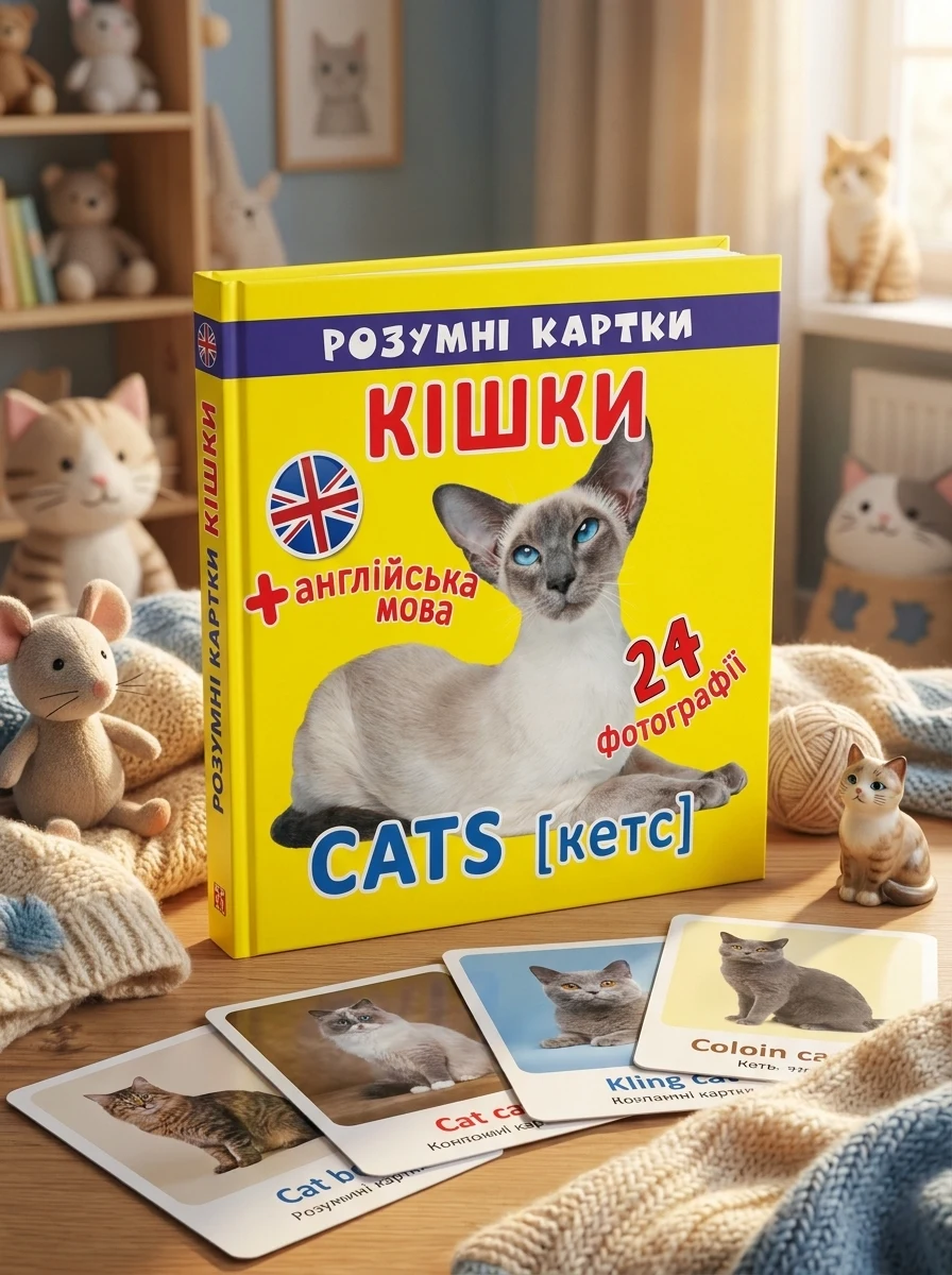 Розумні картки. Кішки. 12 карток — Дитяча література