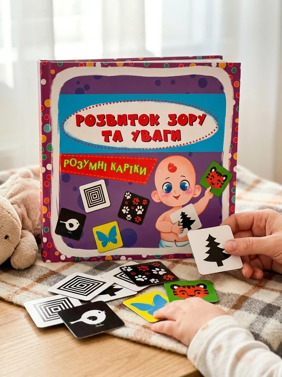 Розумні картки. Розвиток зору та уваги. 30 карток, — Дитяча література