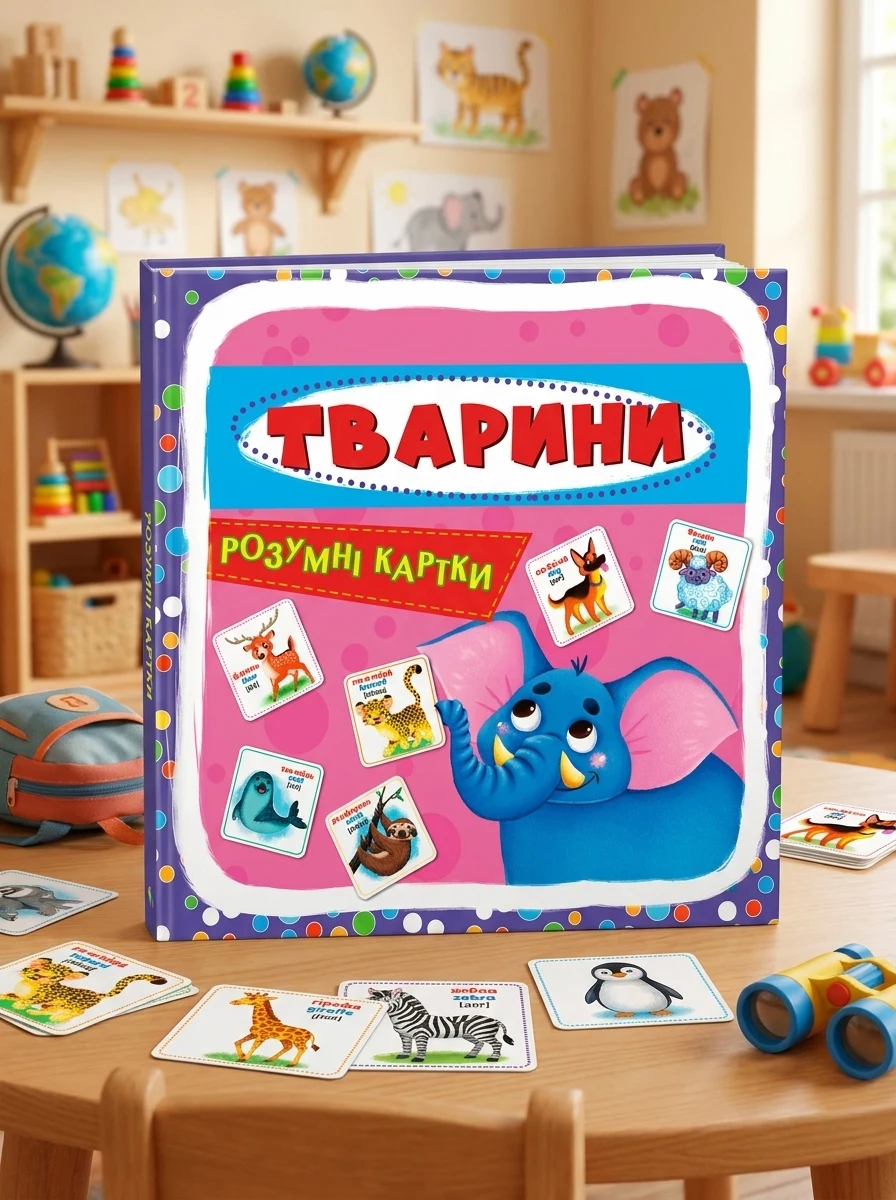 Розумні картки. Тварини. 30 карток, — Дитяча література