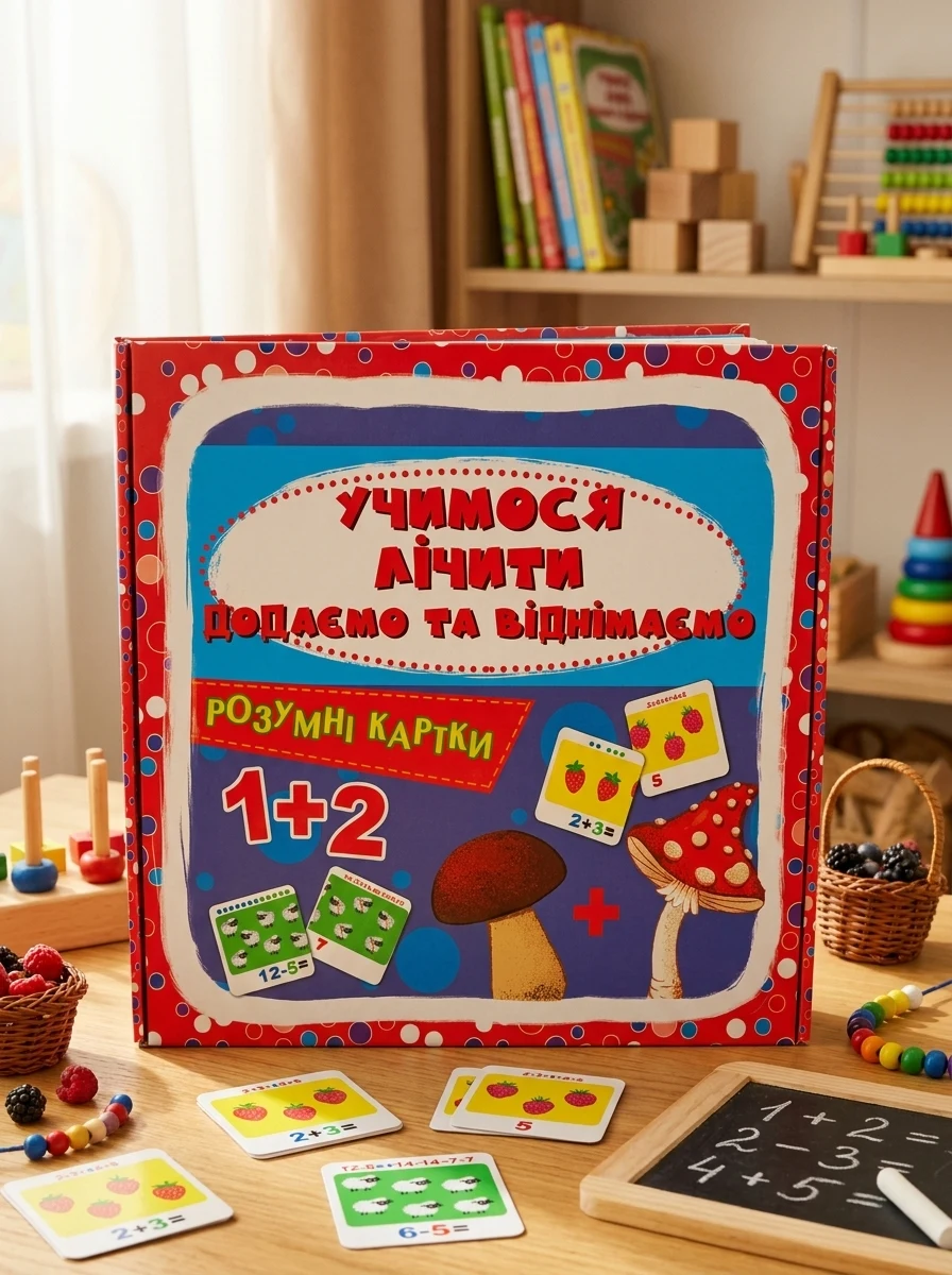 Розумні картки. Учимося лічити. Додаємо і віднімаємо. 30 карток — фото 2