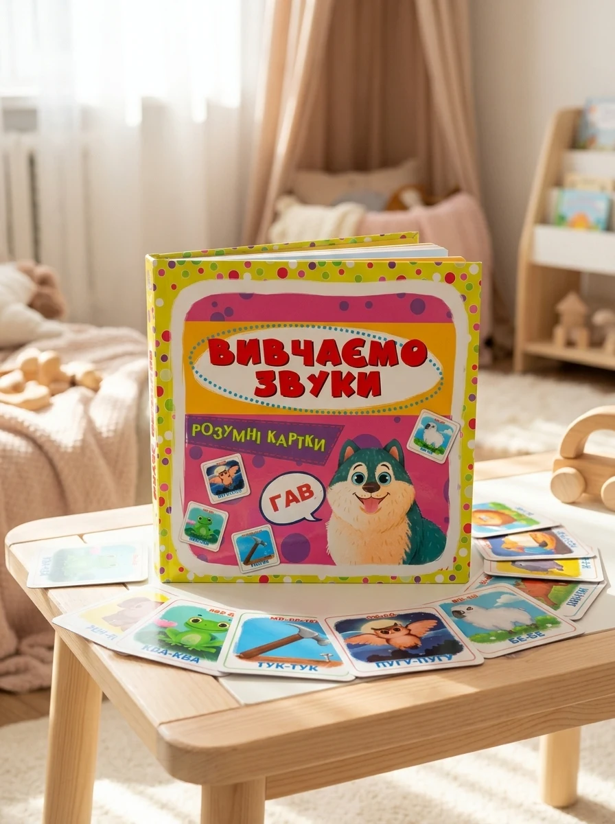 Розумні картки. Вивчаємо звуки. 30 карток, — Дитяча література