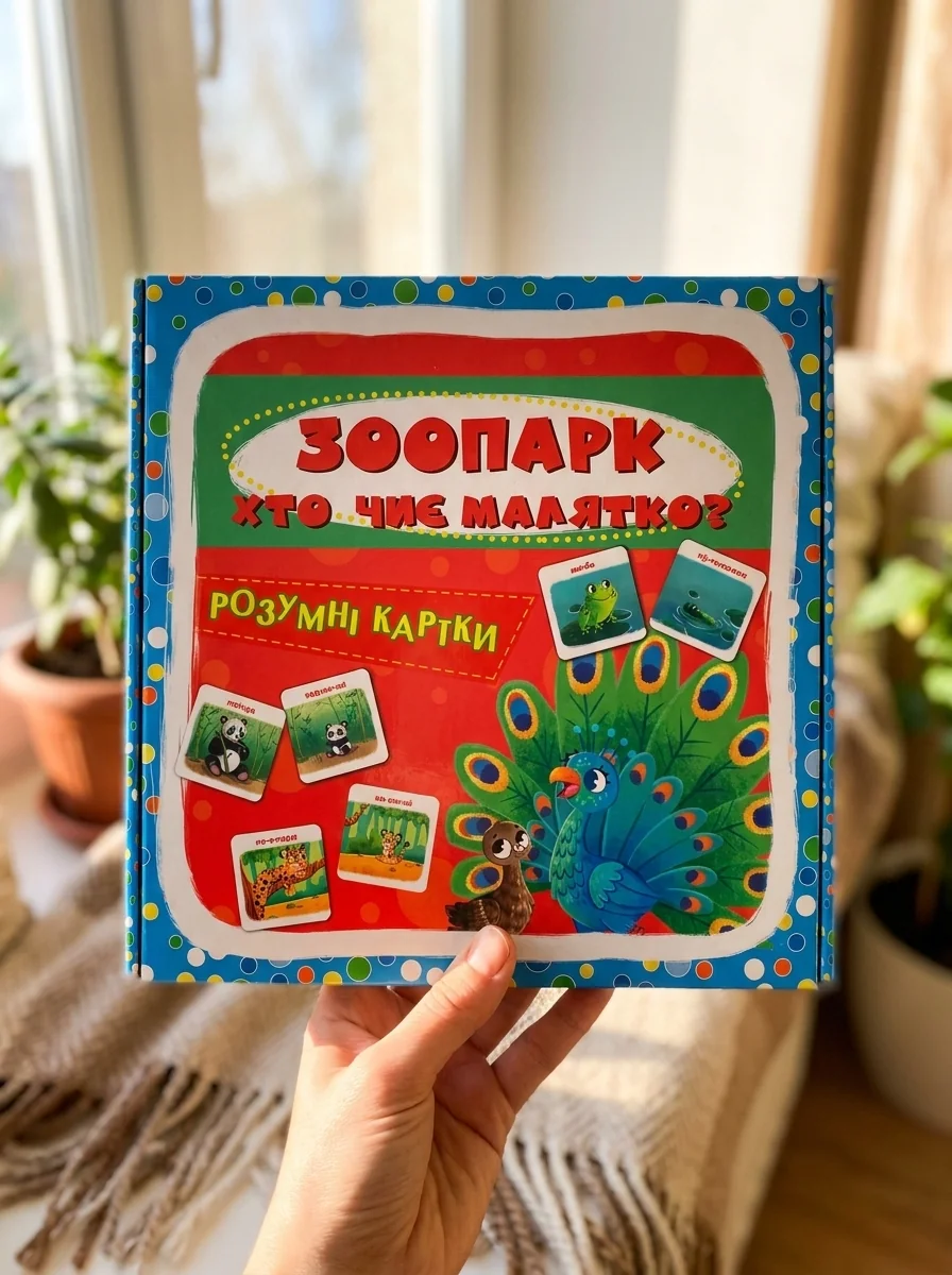 Розумні картки. Зоопарк. Хто чиє малятко? 30 карток — Дитяча література