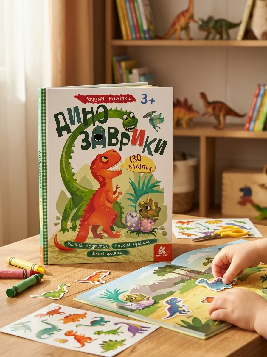 Розумні наліпки. Динозаврики, — Дитяча література