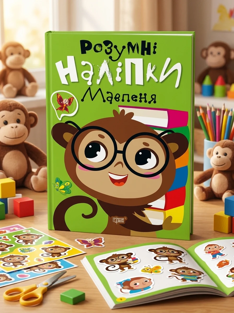 Розумні наліпки. Мавпеня — Дитяча література