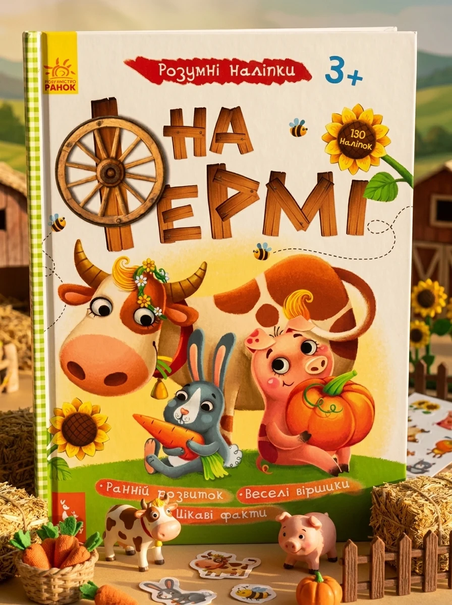 Розумні наліпки. На фермі, — Дитяча література