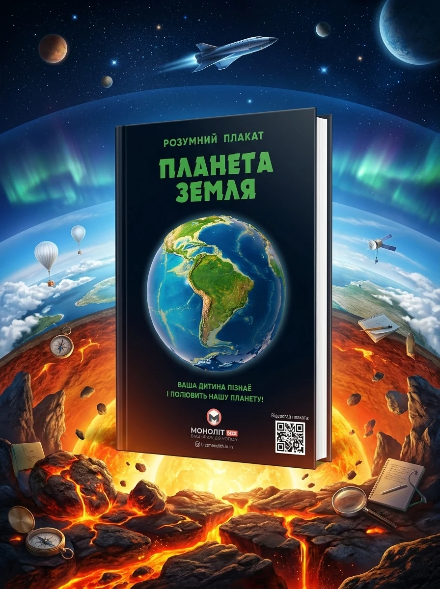 Розумний плакат Планета Земля (українською мовою) — фото 2