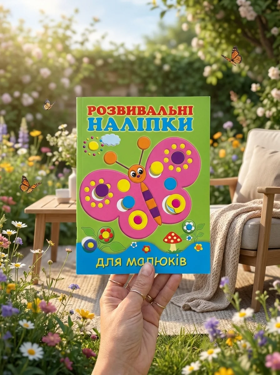 Розвивальні наліпки для малюків. Метелик — фото 2