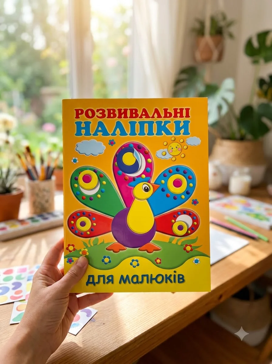 Розвивальні наліпки для малюків. Павич — фото 2