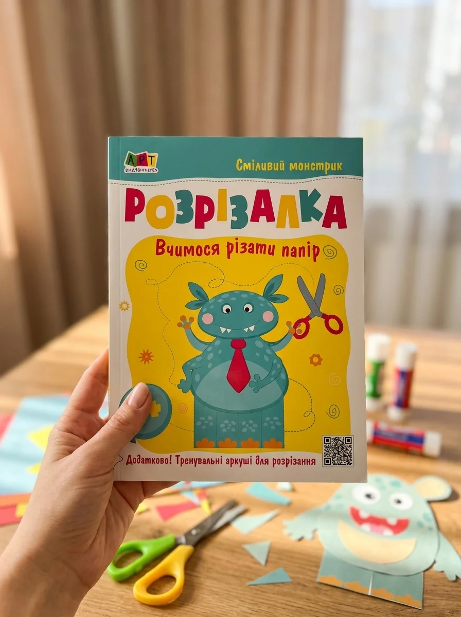 Розвивальні зошити: Книжка-розрізалка. Сміливий монстрик — фото 2