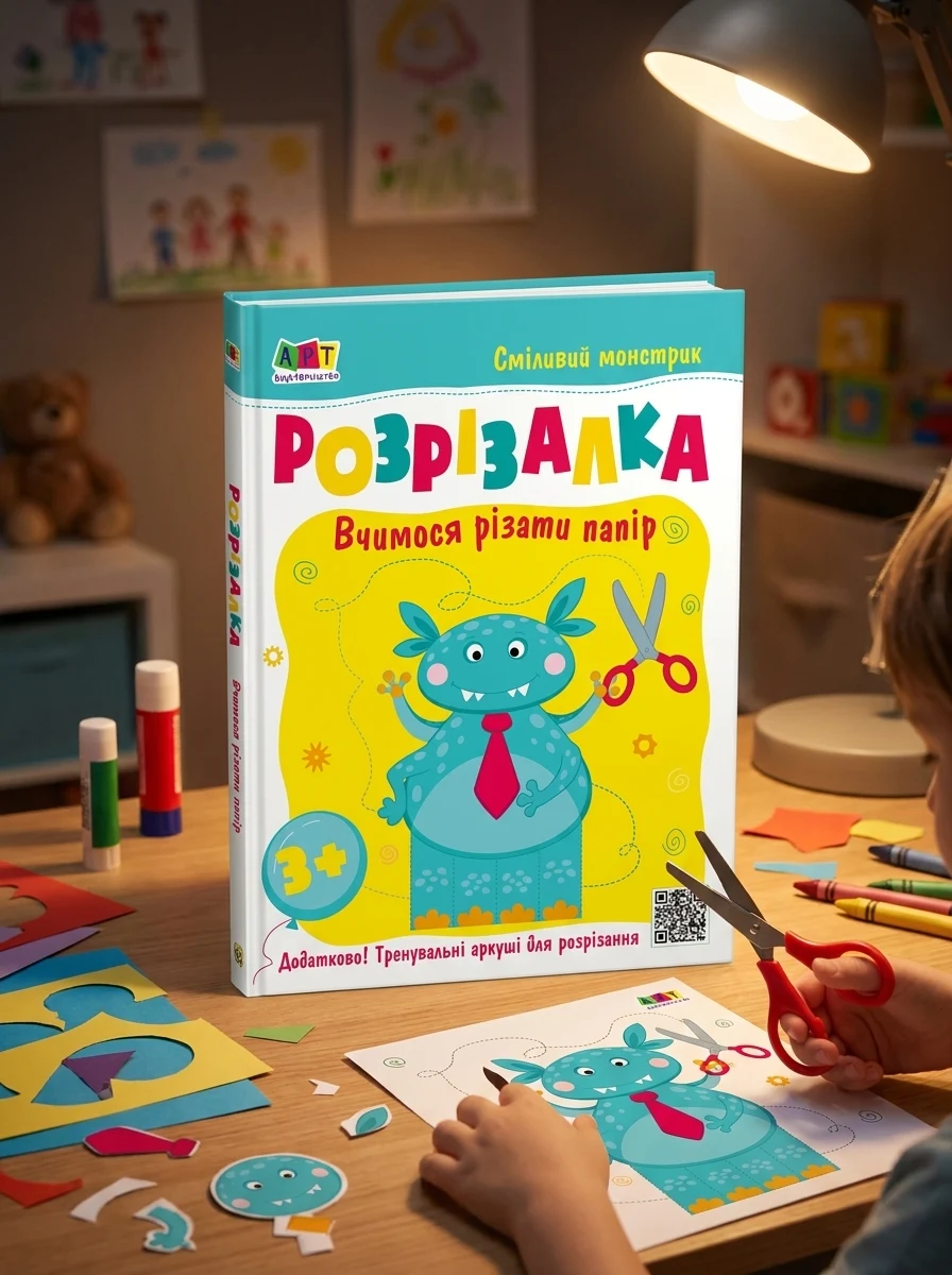 Розвивальні зошити: Книжка-розрізалка. Сміливий монстрик — Дитяча література