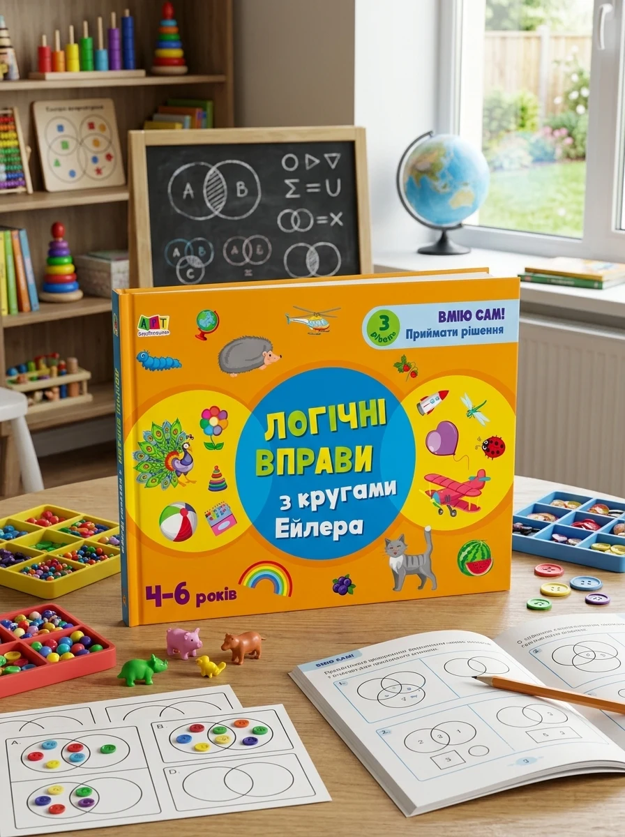Розвивальні зошити: Логічні вправи з кругами Ейлера. Рівень 3 (4-6 років)