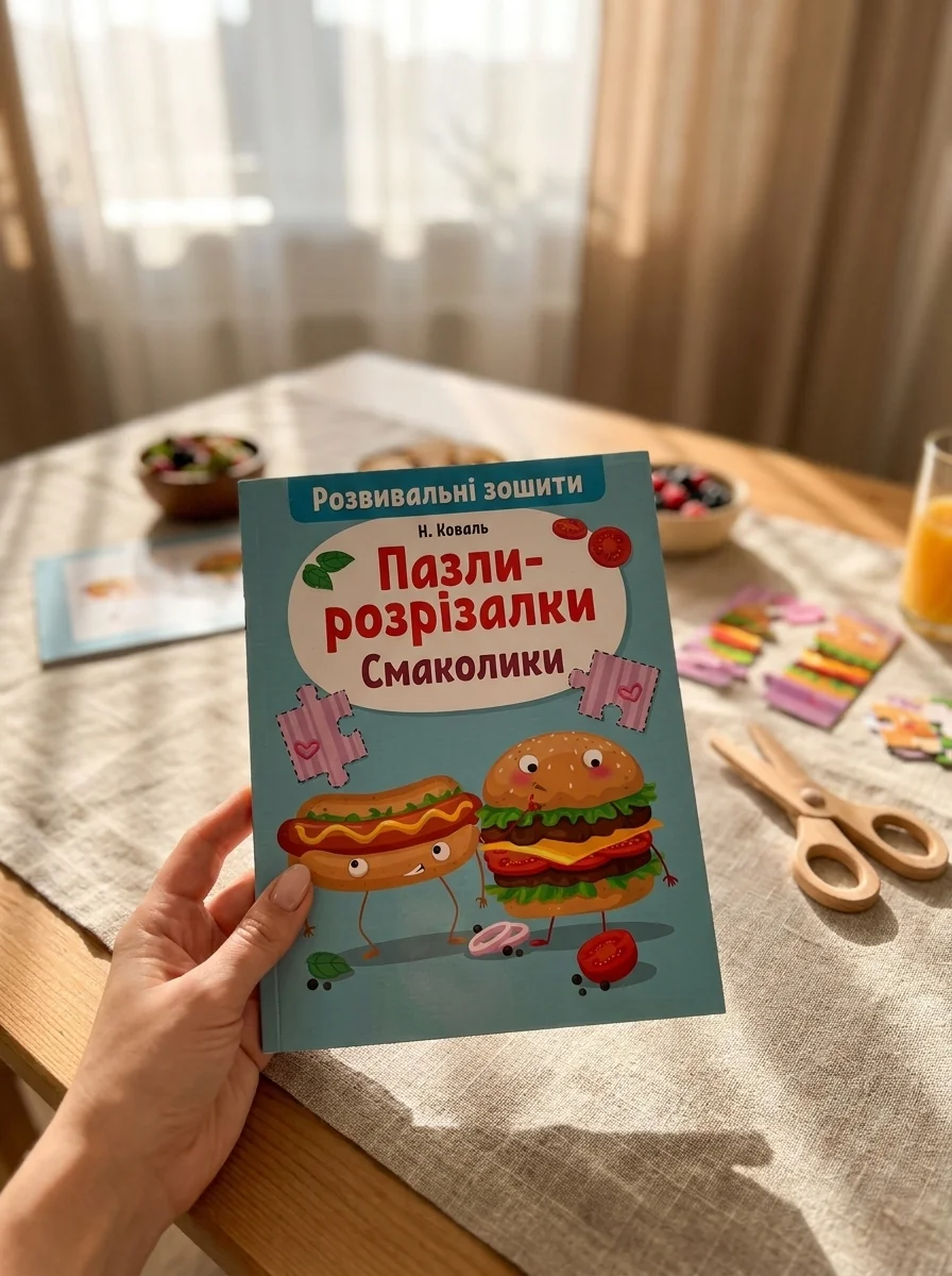 Розвивальні зошити: Пазли-розрізалки. Смаколики — Дитяча література