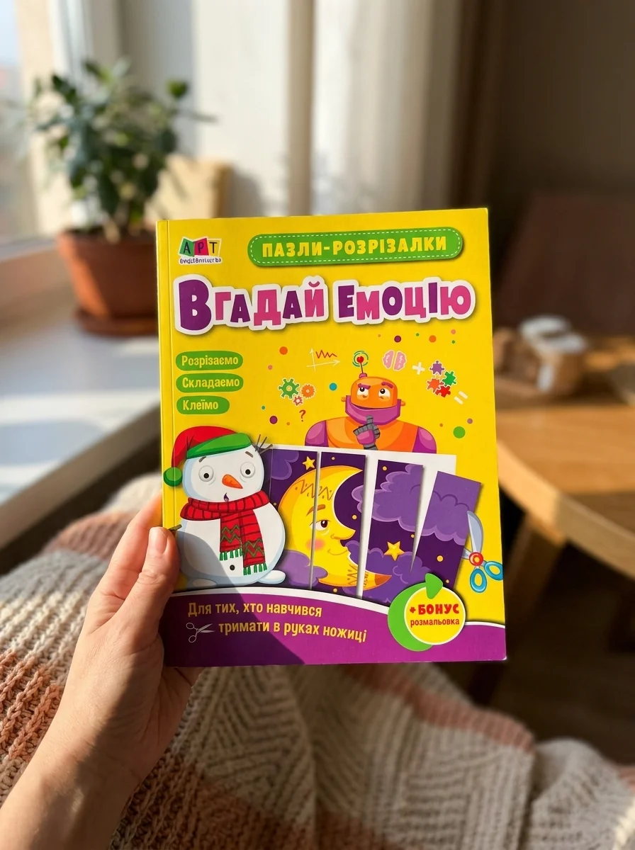 Розвивальні зошити: Пазли-розрізалки. Вгадай емоцію — Н. Коваль, обкладинка