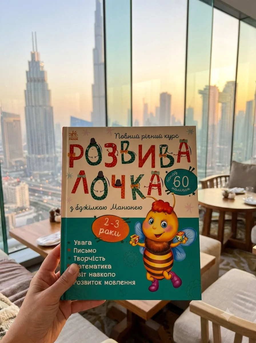 Розвивалочка з бджілкою Манюнею. 2-3 роки (+ 61 наліпка) — Книги з наліпками