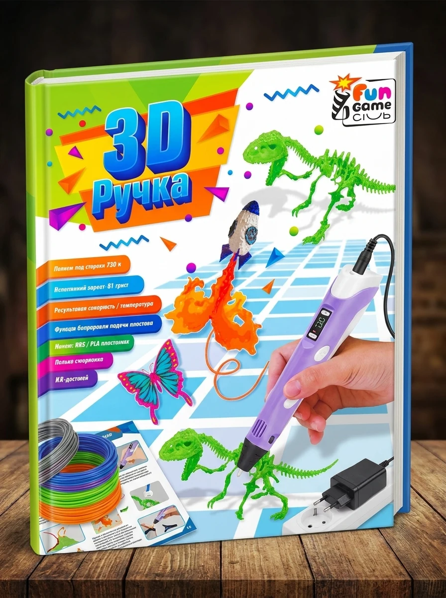 Ручка 3D 73877 Fun Game колір Фіолетовий, фото 2