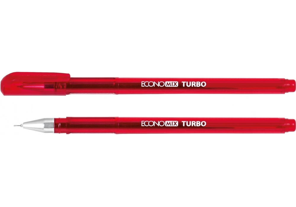 Ручка гелева Turbo Economix червона — фото 2