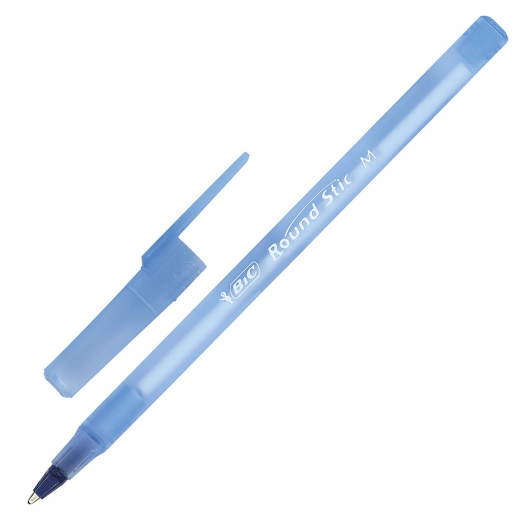 Ручка масляна Round Stic BIC синя — фото 2
