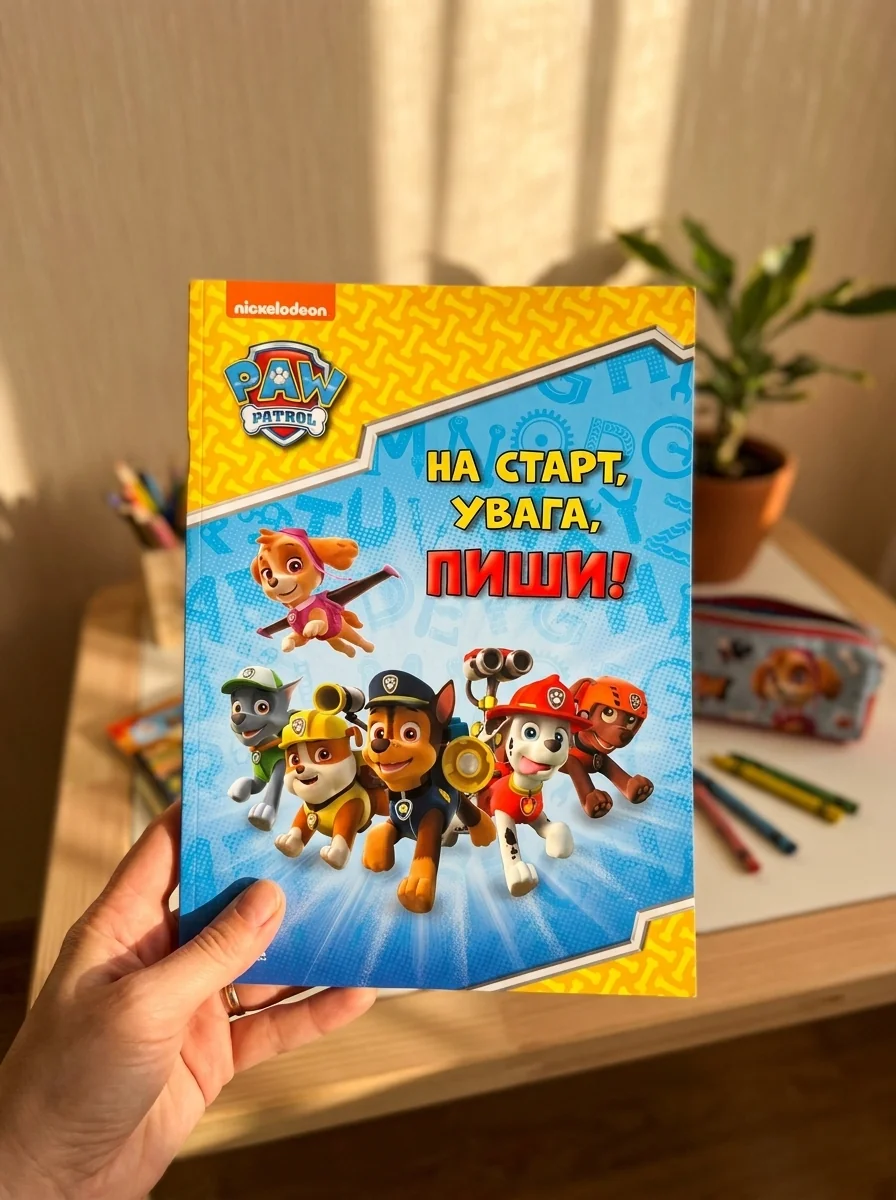 Щенячий патруль. Готуємось до школи. На старт, увага, пиши!, обкладинка