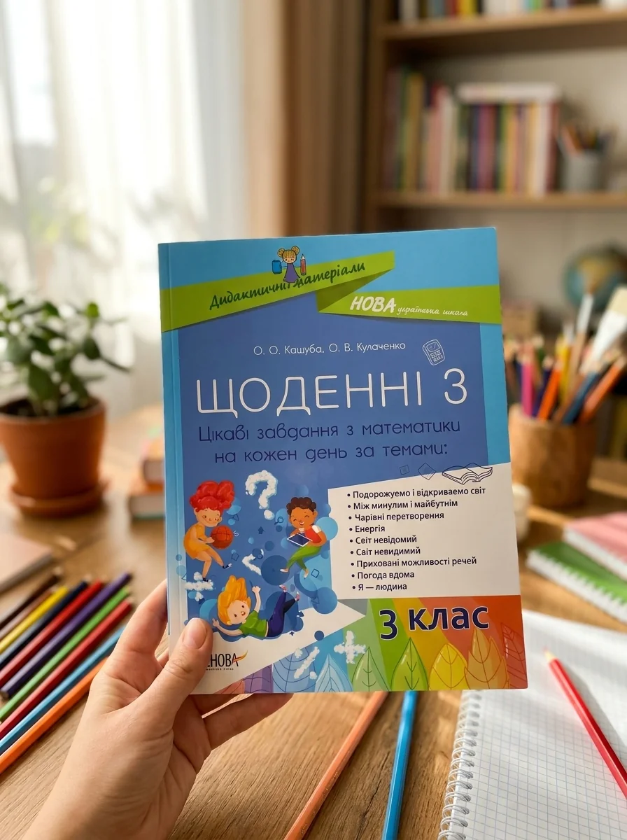 Щоденні 3. Цікаві завдання з математики на кожен день за темами. 3 клас — Олена Кашуба-Вольвач, обкладинка