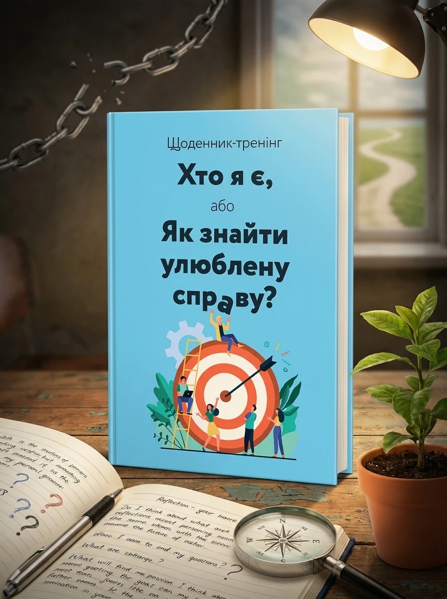 Щоденник-тренінг «Хто я є, або Як знайти улюблену справу?» (синій) — Наука та психологія
