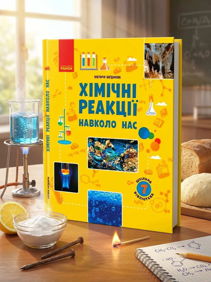 Шкільна бібліотека. Хімічні реакції навколо нас. Посібник для 7 класу — Дитяча література