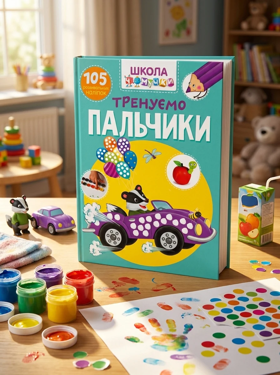 Школа чомучки. Тренуємо пальчики. 105 розвивальних наліпок, — Дитяча література