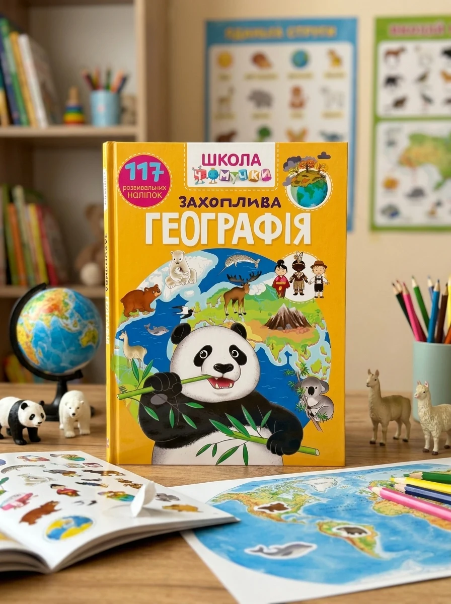 Школа чомучки. Захоплива географія. 117 розвивальних наліпок, — Дитяча література