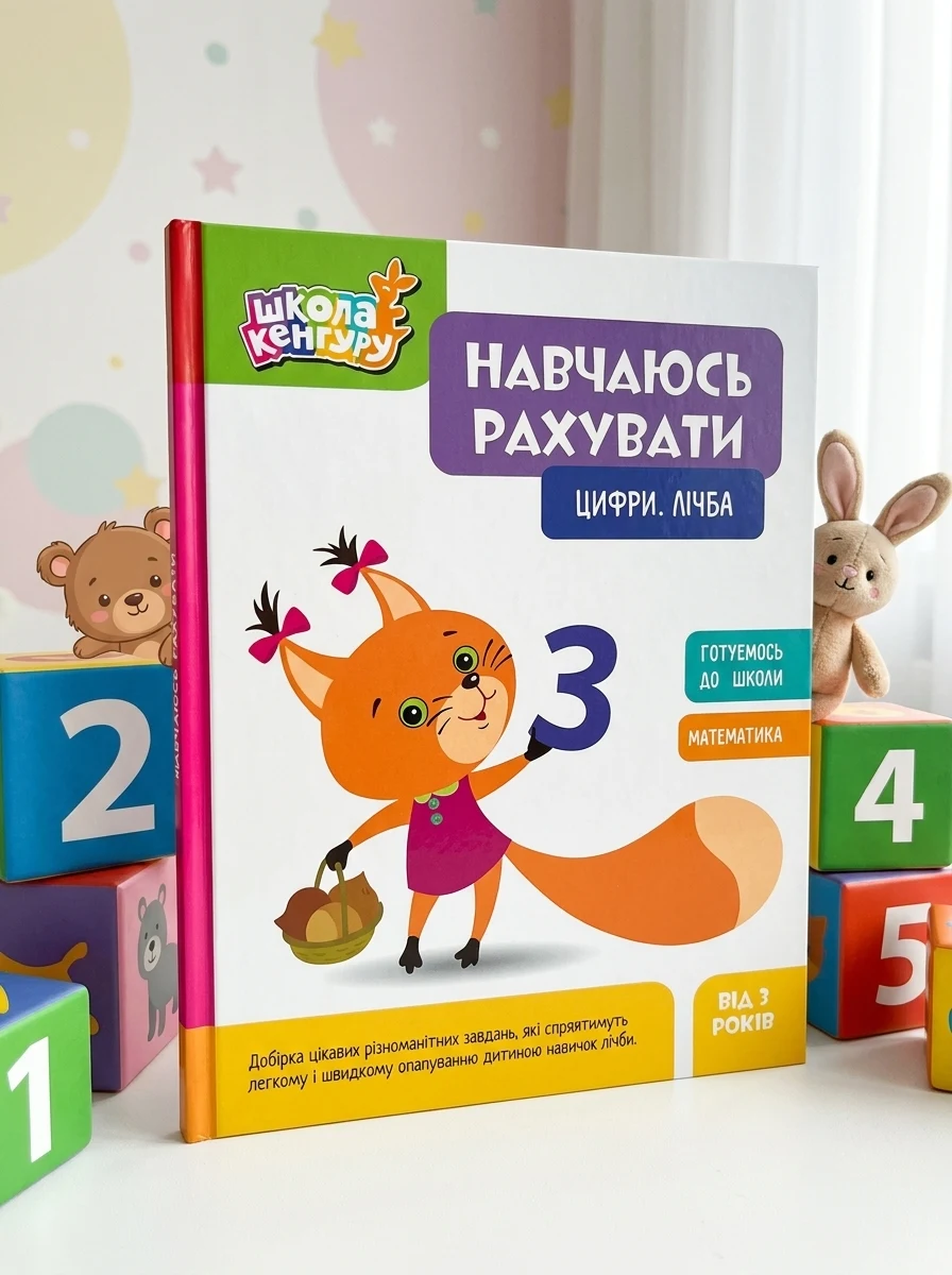 Школа Кенгуру. Навчаюсь рахувати. Цифри. Лічба, — Дитяча література