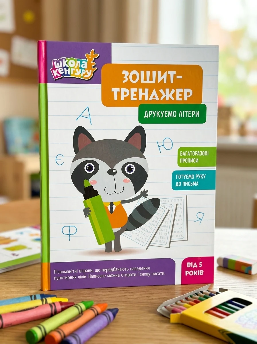 Школа Кенгуру. Зошит-тренажер. Друкуємо літери, — Вивчення мов