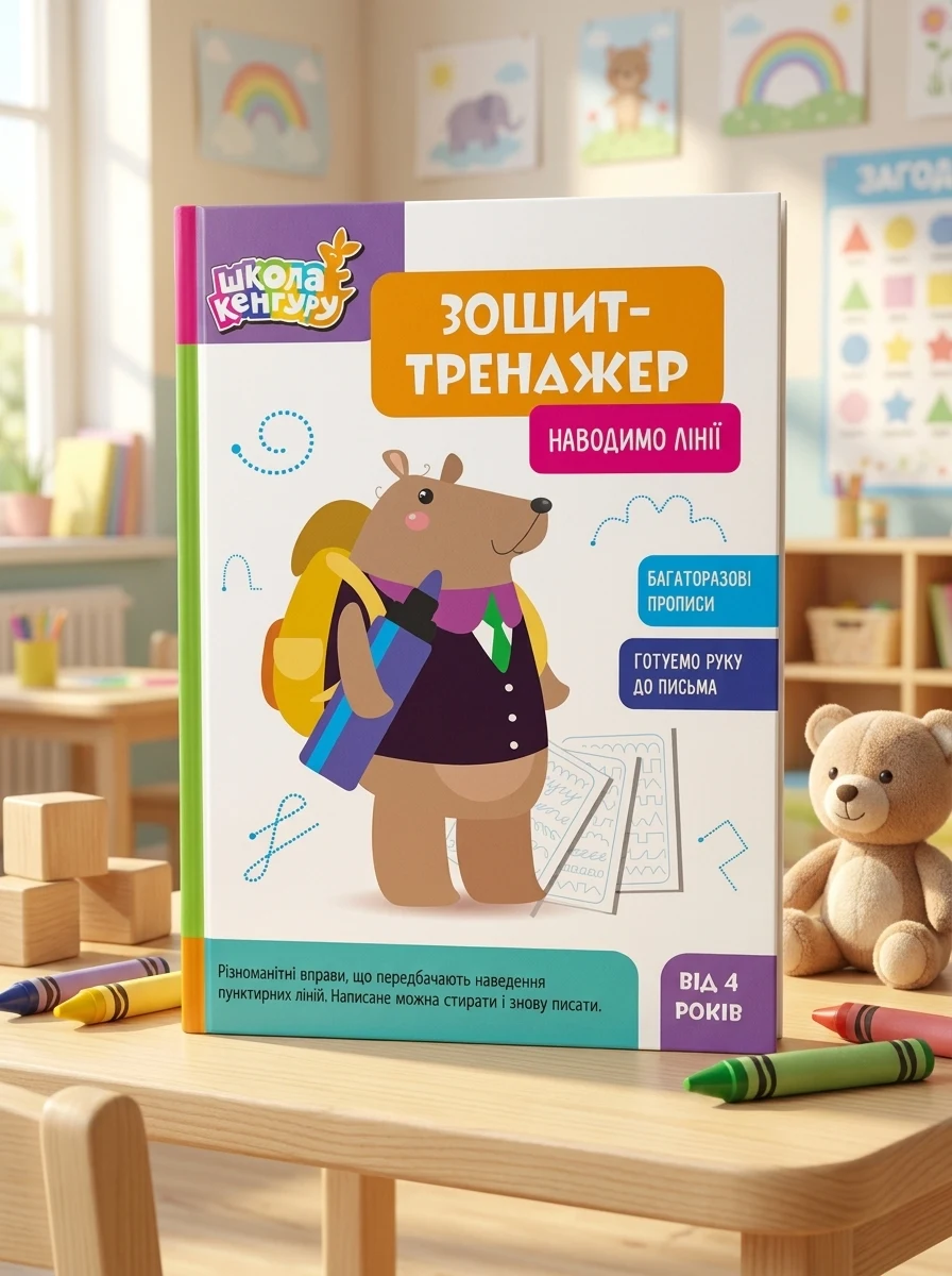 Школа Кенгуру. Зошит-тренажер. Наводимо лінії, — Дитяча література