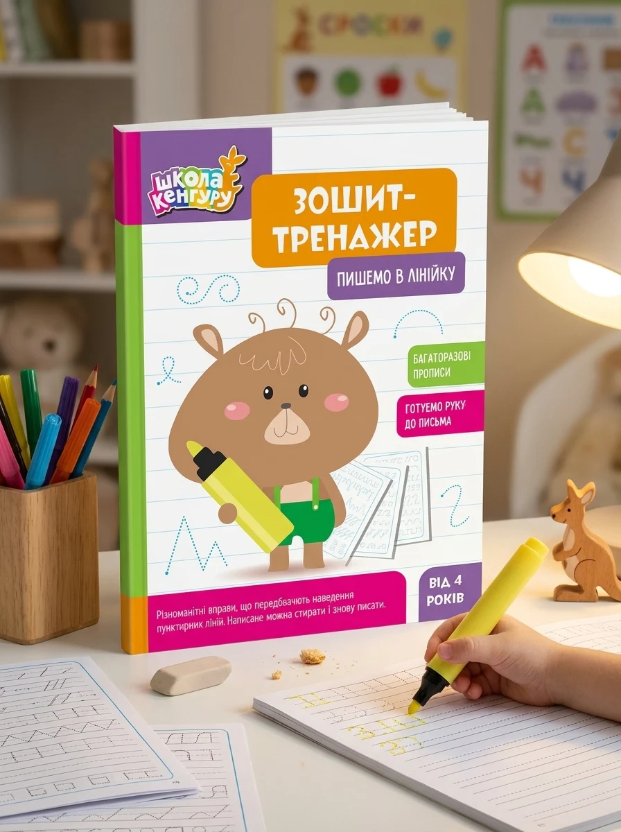 Школа Кенгуру. Зошит-тренажер. Пишемо в лінійку, — Вивчення мов