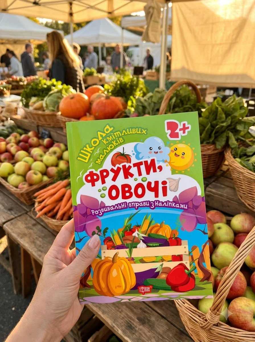 Школа кмітливих малюків. Фрукти, овочі. 2+ — Дитяча література