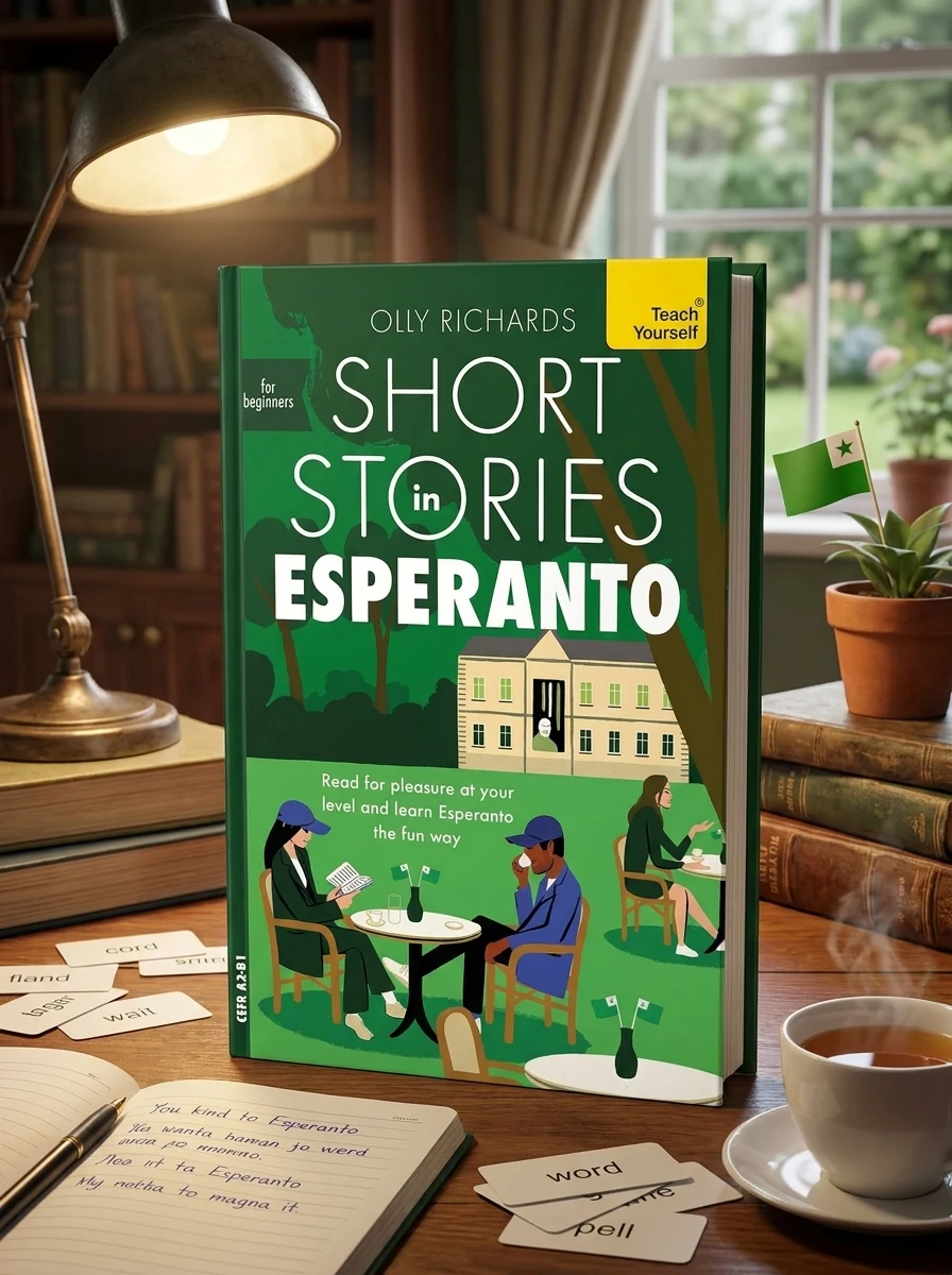 Short Stories in Esperanto for Beginners: Read for pleasure at your level, expand your vocabulary and learn Esperanto the fun way! — Оллі Річардс, обкладинка