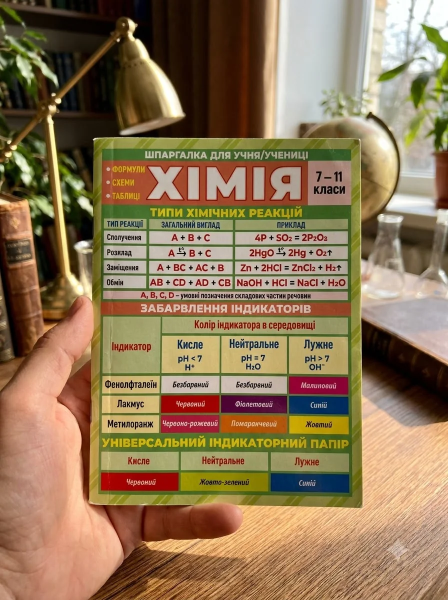 Шпаргалка. Хімія 7-11 клас