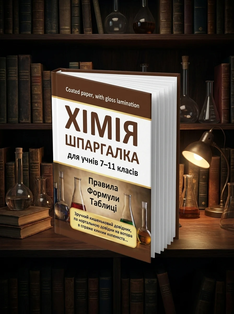 Шпаргалка. Хімія 7-11 клас, обкладинка