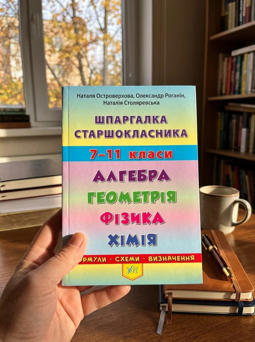 Шпаргалка старшокласника. 7–11 класи. Алгебра. Геометрія. Фізика. Хімія — фото 2