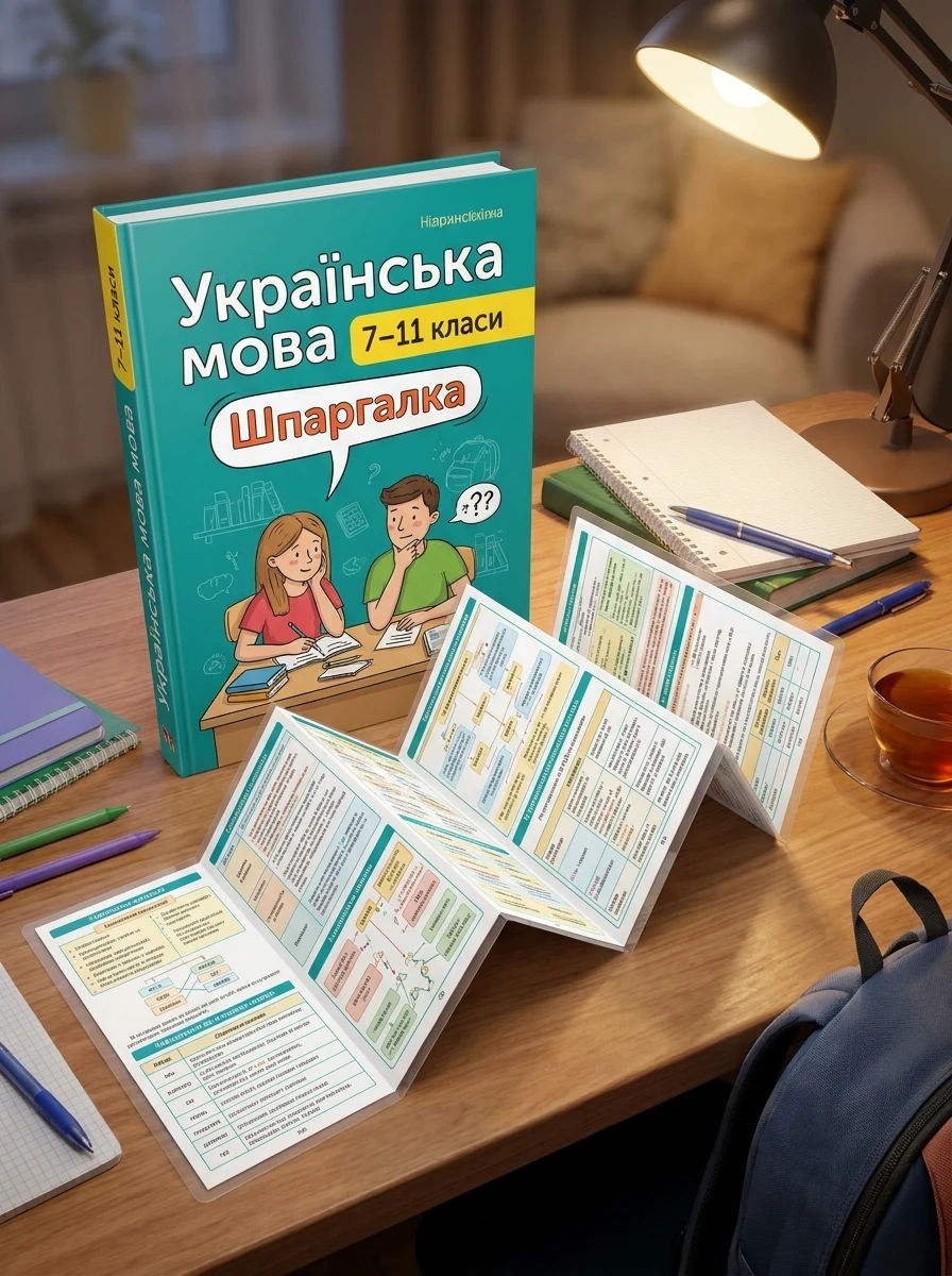 Шпаргалка. Українська мова. 7-11 клас, обкладинка