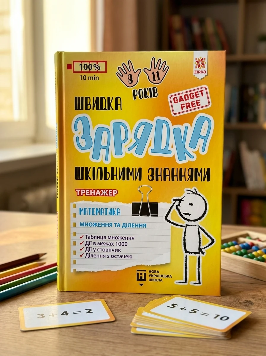 Швидка зарядка шкільними знаннями. Математика. Множення та ділення — Дитяча література