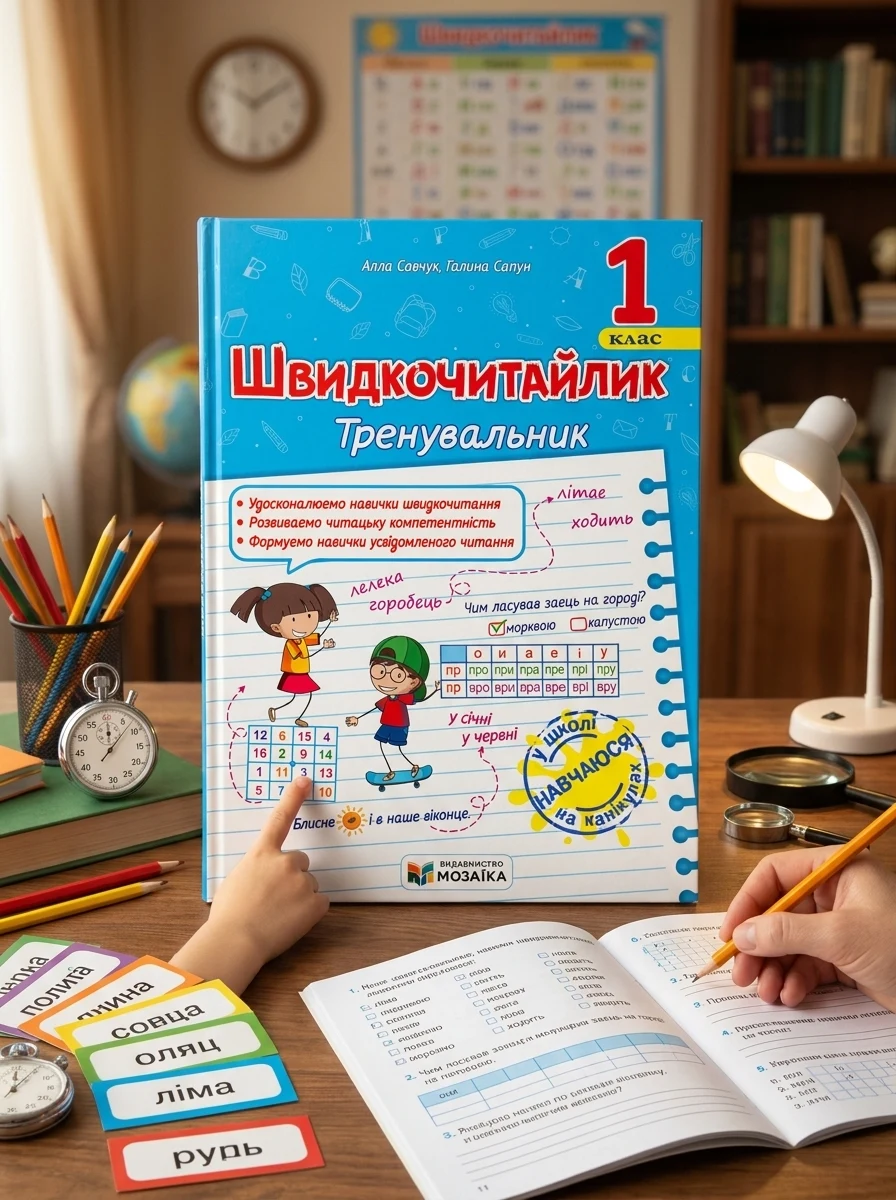 Швидкочитайлик 1 клас. Посібник з розвитку навичок швидкочитання