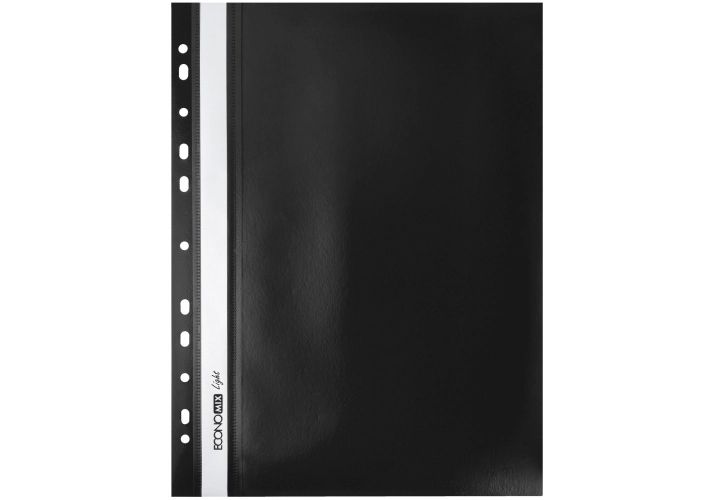 ШВИДКОЗШИВАЧ пластиковий А4 Economix Light 38504-01 чорний перфорований