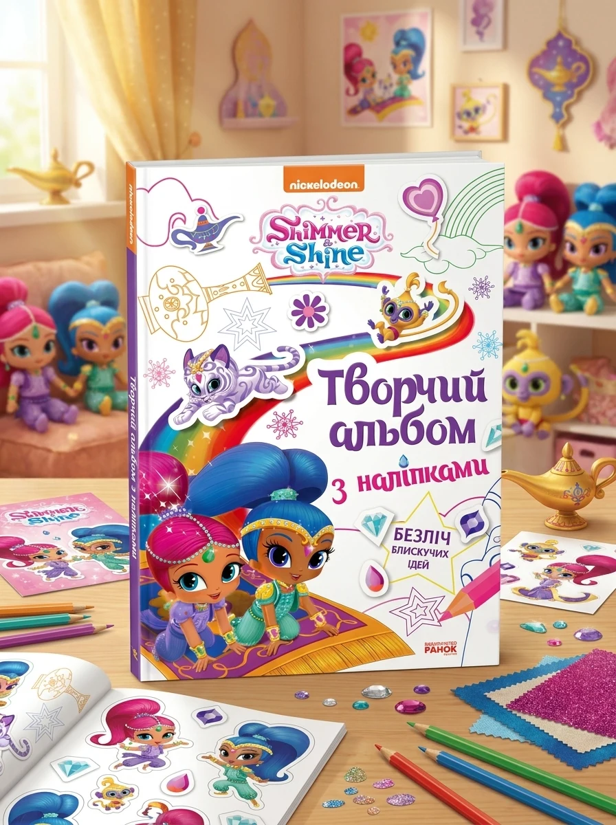 Шиммер і Шайн. Творчий альбом з наліпками, — Дитяча література