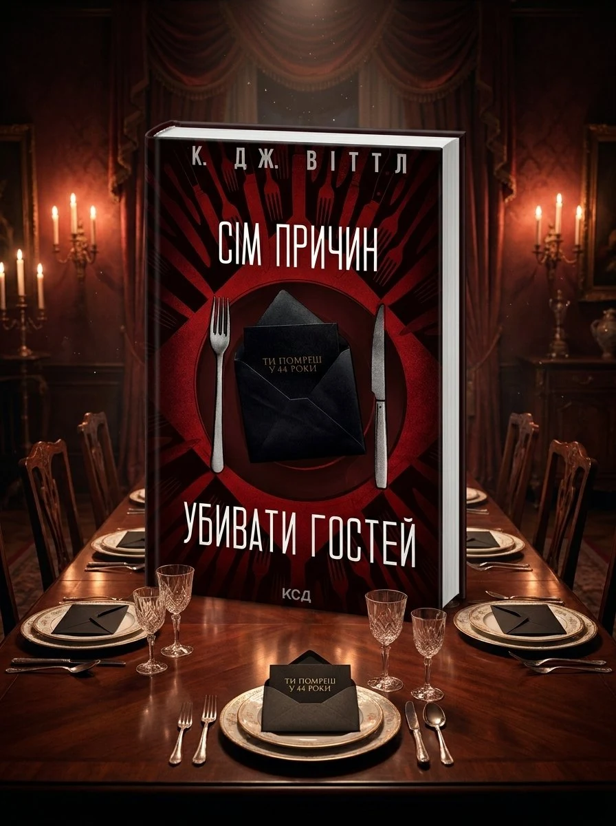 Сім причин убивати гостей — К. Дж. Віттл, обкладинка