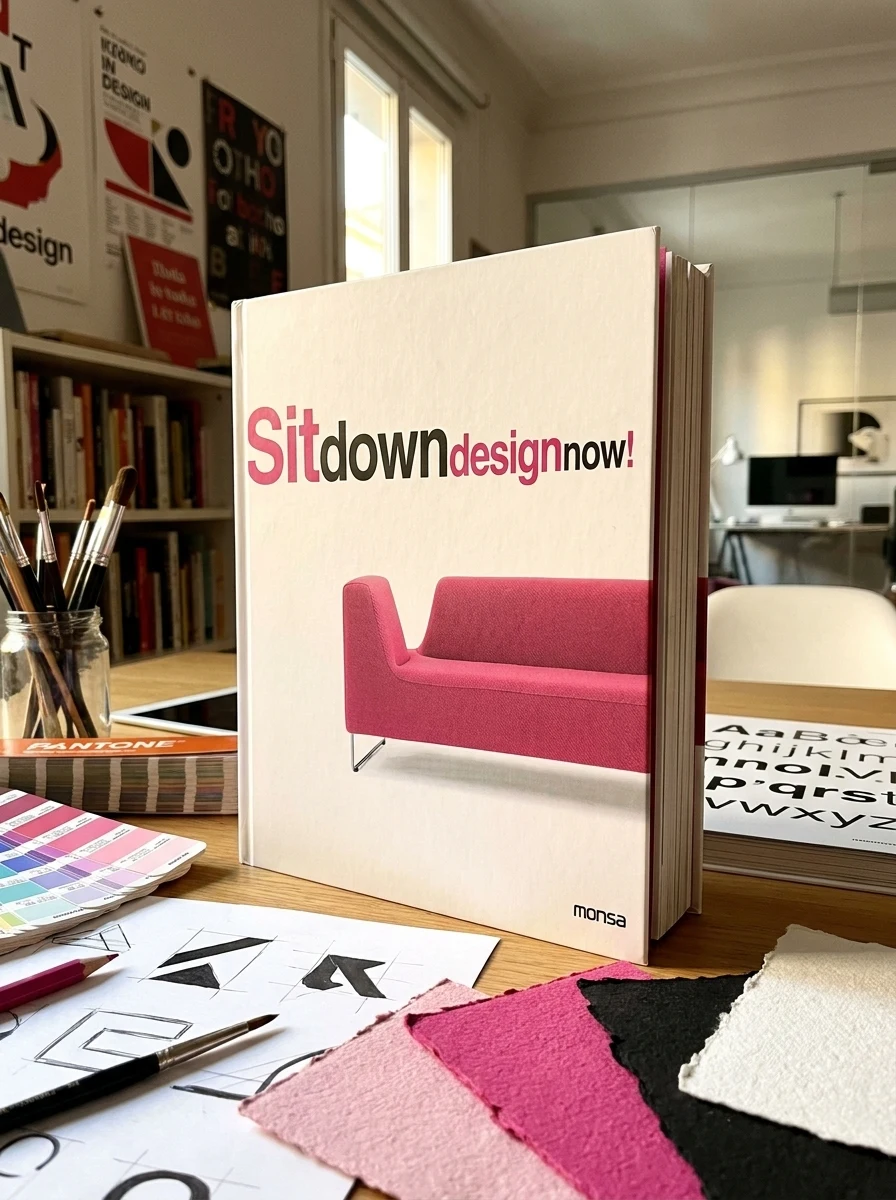 Sit down design now!, обкладинка