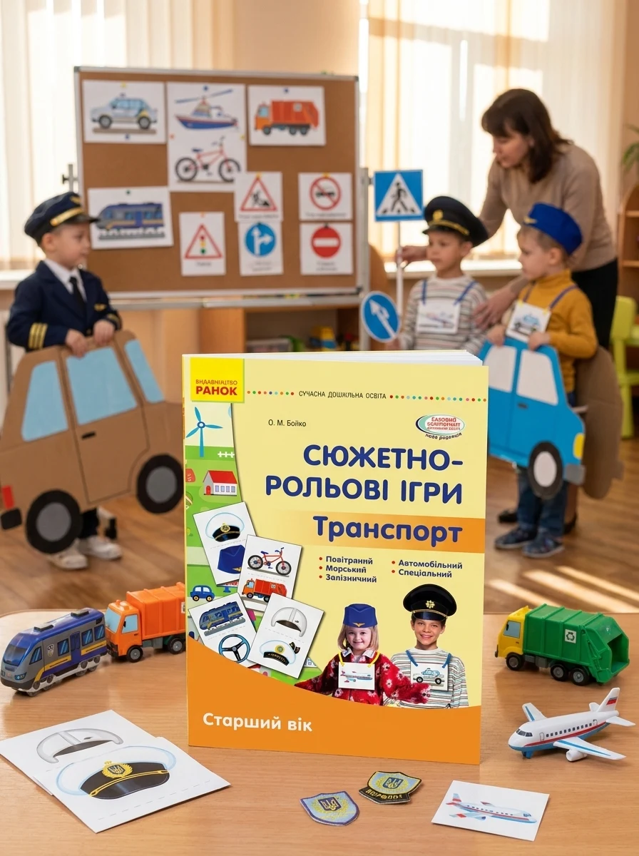 Сюжетно-рольові ігри. Транспорт. Демонстраційний матеріал. Старший дошкільний вік — Дім, сім'я, релігія
