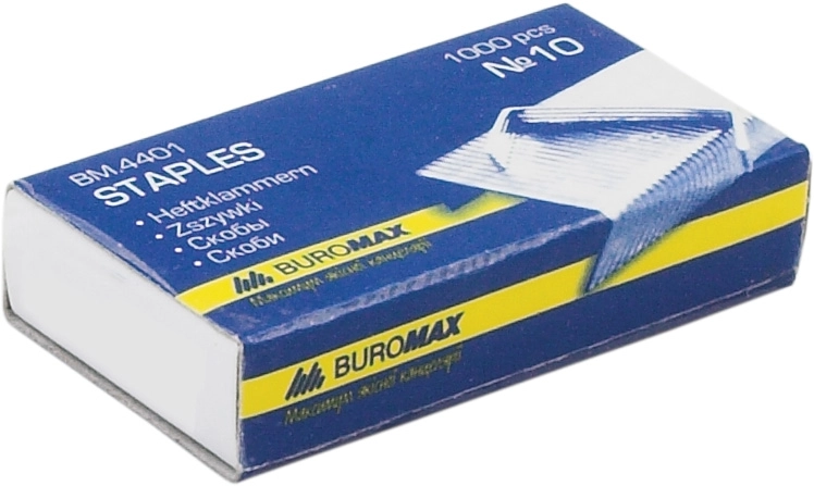 Скоби №10 Buromax нікель BM.4401
