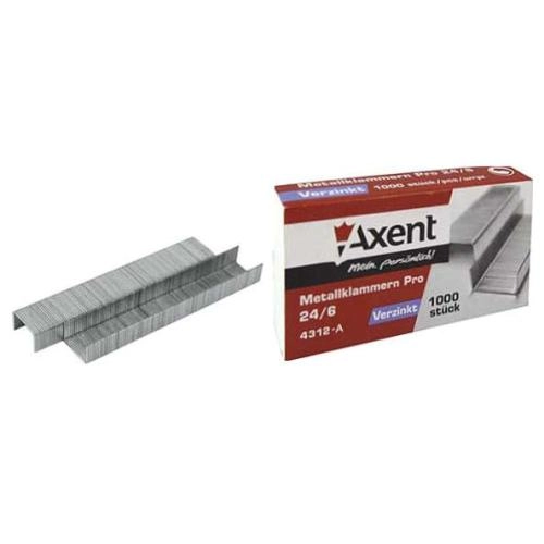 Скоби №24/6 Pro 4312 Axent нікель