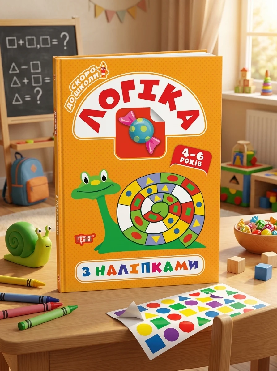 Скоро до школи. Логіка з наліпками — Дитяча література