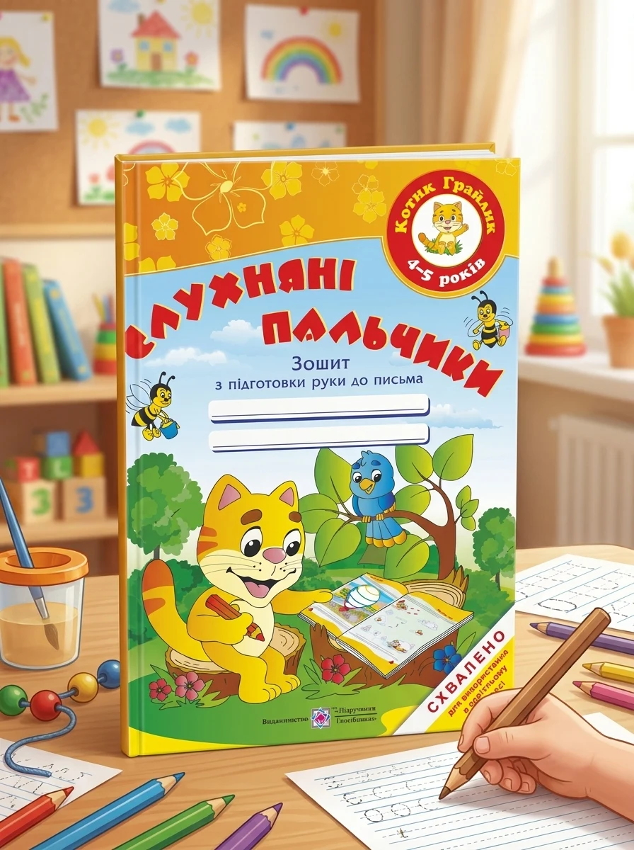 Слухняні пальчики. Робочий зошит з підготовки руки до письма для дітей 4-5 років — Дім, сім'я, релігія