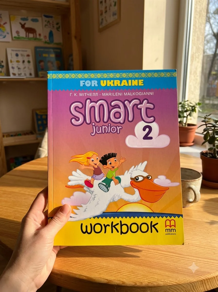 Smart Junior for Ukraine НУШ 2 Workbook with QR code — Марілені Малкогіані, обкладинка