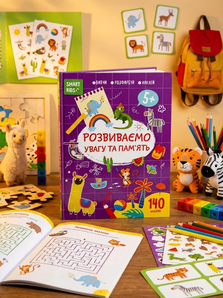 Smart Kids. Розвиваємо увагу та пам'ять 5+ — Нані Джавахідзе, обкладинка